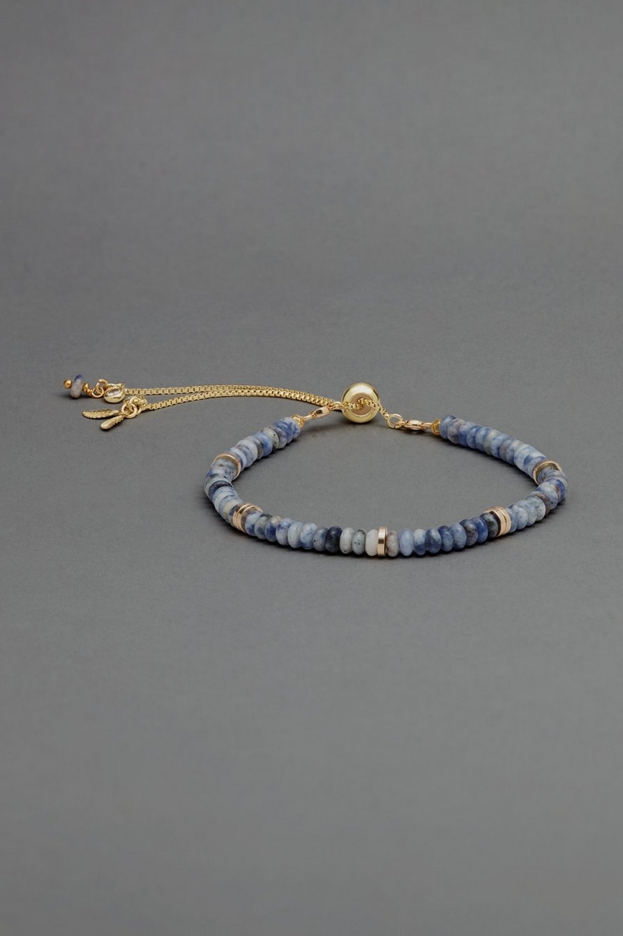 blue stone beaded bracelet